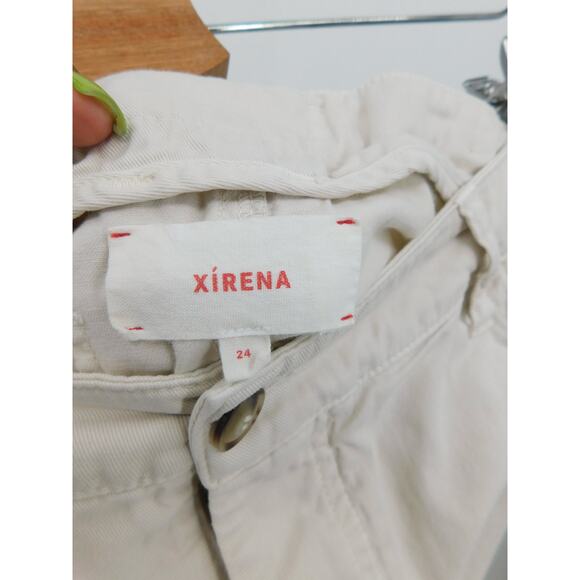 Xirena‎ Women’s Straight-Leg Baylor Twill Cotton Pants In Washed Stone Size 24 - Picture 3 of 4
